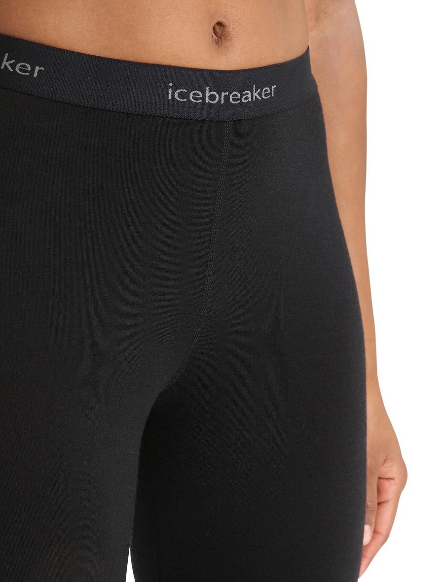 Base Layers Icebreaker BodyfitZone™ Merino 150 Zone Thermal Leggings Damskie Czarne | PL 1059VRWD